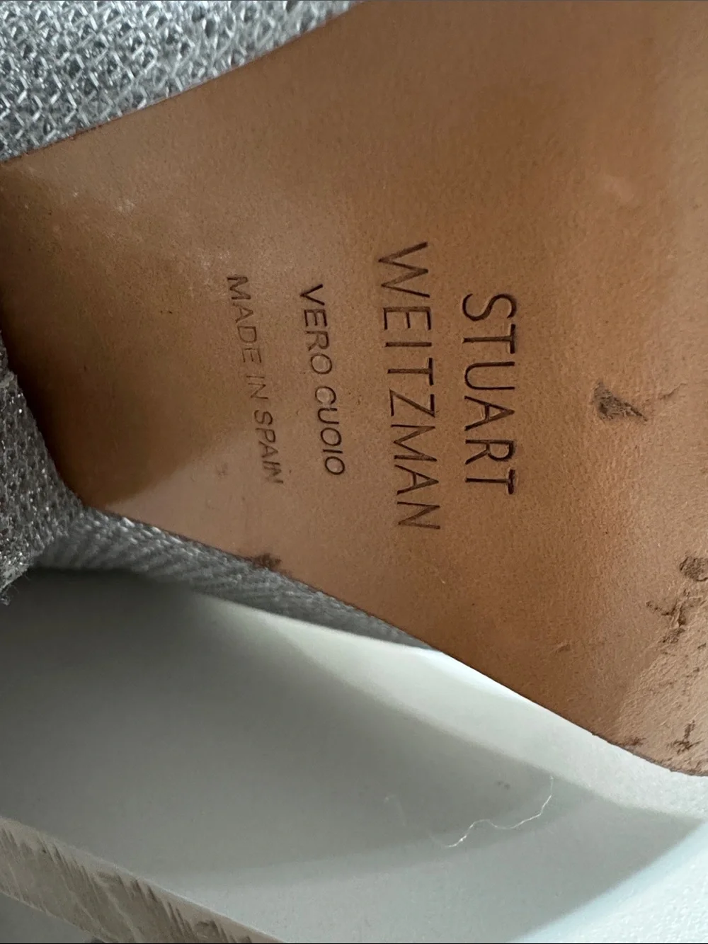 Stuart Weitzman Silver Over-the-Knee Glitter Slouch Boots